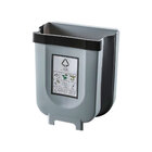 Lixeira Cozinha Dobrável Retrátil Para Pendurar 9l - Cinza