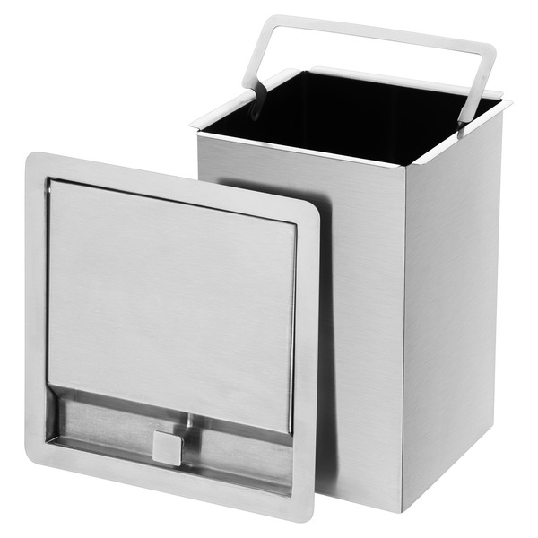 Lixeira Cozinha Quadrada 7 Litros Embutir Inox 304