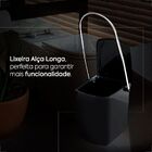 Lixeira Cris Metal Preta Com Alca Longa Cromada