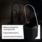 Lixeira Cris Metal Preta Com Alca Longa Cromada