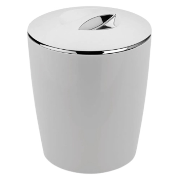 Lixeira Cromo Vitra 5 Litros Pra Sala De Trabalho