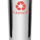 Lixeira De Aço Inox 50l Com Tampa Plastica Meia Esfera  Amare