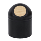 Lixeira de Bancada Banheiro 1,3L Aço Manual Preta Urban Sensea