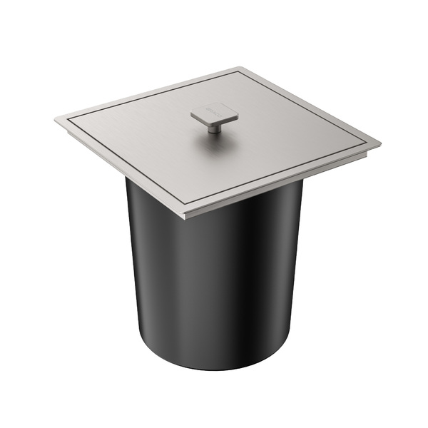 Lixeira De Bancada De Embutir Aço Escovado