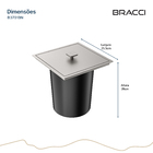 Lixeira De Bancada De Embutir Aço Escovado