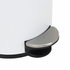 Lixeira de Banheiro com Pedal 3L Branco e Bambu Aemaxx