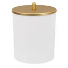 Lixeira de Banheiro 5L Branco e Dourado Fosco Arthi