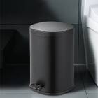 Lixeira de Banheiro com Pedal 5L Preto Matte Aemaxx