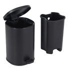 Lixeira de Banheiro com Pedal 5L Preto Matte Aemaxx