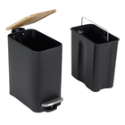Lixeira de Banheiro com Pedal 5L Preto Slim Aemaxx