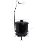 Lixeira De Banheiro 6l Com Suporte Porta Papel Higiênico Aram