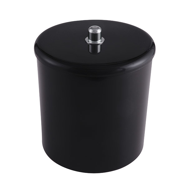 Lixeira de Banheiro Chão 6L Plástico Preto Astra