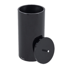 Lixeira de Banheiro com Tampa Redonda 2,5L Resina Preto Tube Bain Blanc