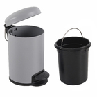 Lixeira de Banheiro Easy Cinza 3L Sensea