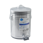 Lixeira de Banheiro Ferro Prata Street 5L Pedal