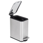 Lixeira de Banheiro Inox com Pedal 5L Escovado Aemaxx