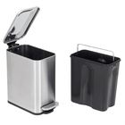 Lixeira de Banheiro Inox com Pedal 5L Escovado Aemaxx
