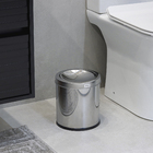 Lixeira de Banheiro Metal Prata 5,4L  Basculante Brinox