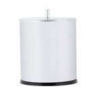 Lixeira de Banheiro Metal Prata 5L Tampa Brinox