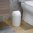 Lixeira de Banheiro Plástico Branca 5L Basculante Arthi