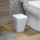 Lixeira de Banheiro Plástico Branco 5L Tampa OU