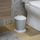 Lixeira de Banheiro Plástico Cinza 4L Tampa