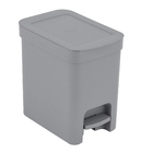 Lixeira de Banheiro Plástico Cinza Trium 6L Ou