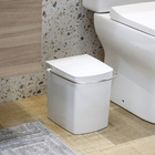 Lixeira de Banheiro Plástico Gelo 5L Alça Cris Metal