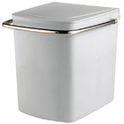 Lixeira de Banheiro Plástico Gelo 5L Alça Cris Metal