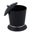 Lixeira de Banheiro Plástico Preto 4L Tampa