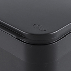 Lixeira de Banheiro Plástico Preto 5L Tampa OU