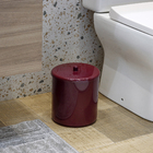 Lixeira de Banheiro Plástico Roxo 6L Tampa