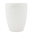 Lixeira de Banheiro Rattan Branca 6L Aquaplás