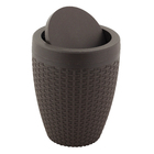Lixeira de Banheiro Rattan Marrom 6L Aquaplás