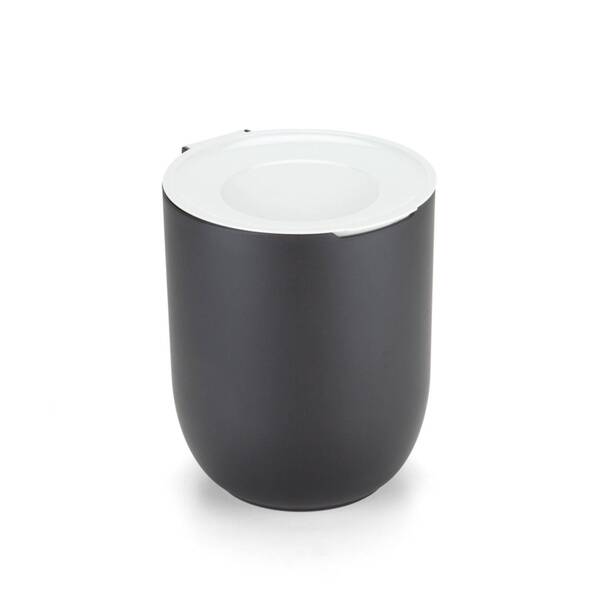 Lixeira de Cozinha 5L Plástico Manual Preto e Cinza Arthi