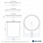 Lixeira De Cozinha Embutida Inox Redonda 7 Litros Bela Metais