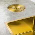 Lixeira De Cozinha Embutida Inox Redonda 7 Litros Bela Metais