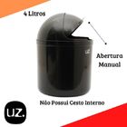 Lixeira De Cozinha Pia 4 Litros Com Tampa Basculante Varias C