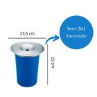 Lixeira De Embutir Balde 5 Litros Cozinha Bancada Pia Inox Es