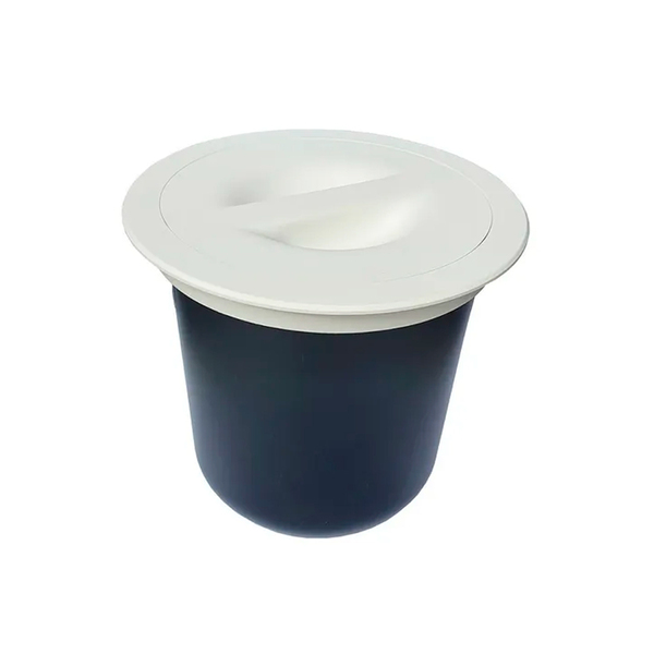 Lixeira De Embutir Branca Plastico Redonda 8 Litros