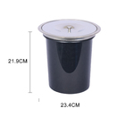 Lixeira de Embutir Cozinhas 5L Plástico e Aço Inox Cromado Casablanca