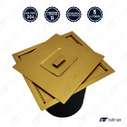 Lixeira De Embutir Em Aco Inox Com Acabamento Escovado Dourad