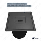 Lixeira De Embutir Em Aco Inox Com Acabamento Escovado Preta