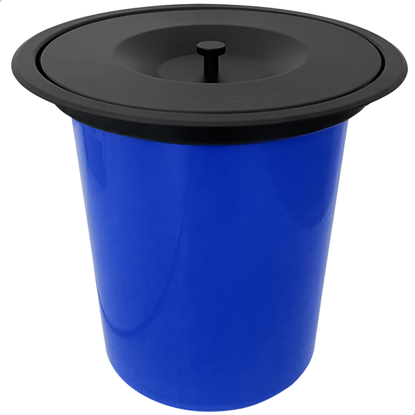 Lixeira De Embutir Inox Preto Fosco Cesto 5 Litros Pia Cozinh