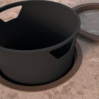 Lixeira De Embutir Marrom Plastico Redonda 8 Litros