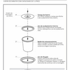 Lixeira De Embutir Pia Bancada 5 Litros Tampa Em Aço Inox304