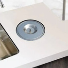 Lixeira De Embutir Pia Bancada 5 Litros Tampa Em Aço Inox304