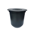 Lixeira De Embutir Preta Plastico Redonda 8 Litros