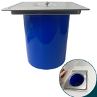 Lixeira De Embutir Quadrada Inox Escovado Cesto Lixo 5 Litros