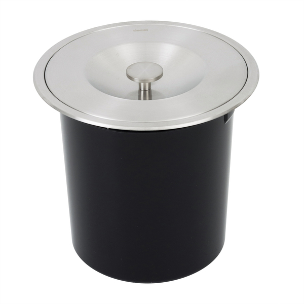 Lixeira de Embutir Redonda 6L Aço Escovado Docol